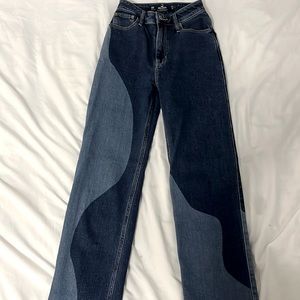 Hollister 2tone swirled jeans